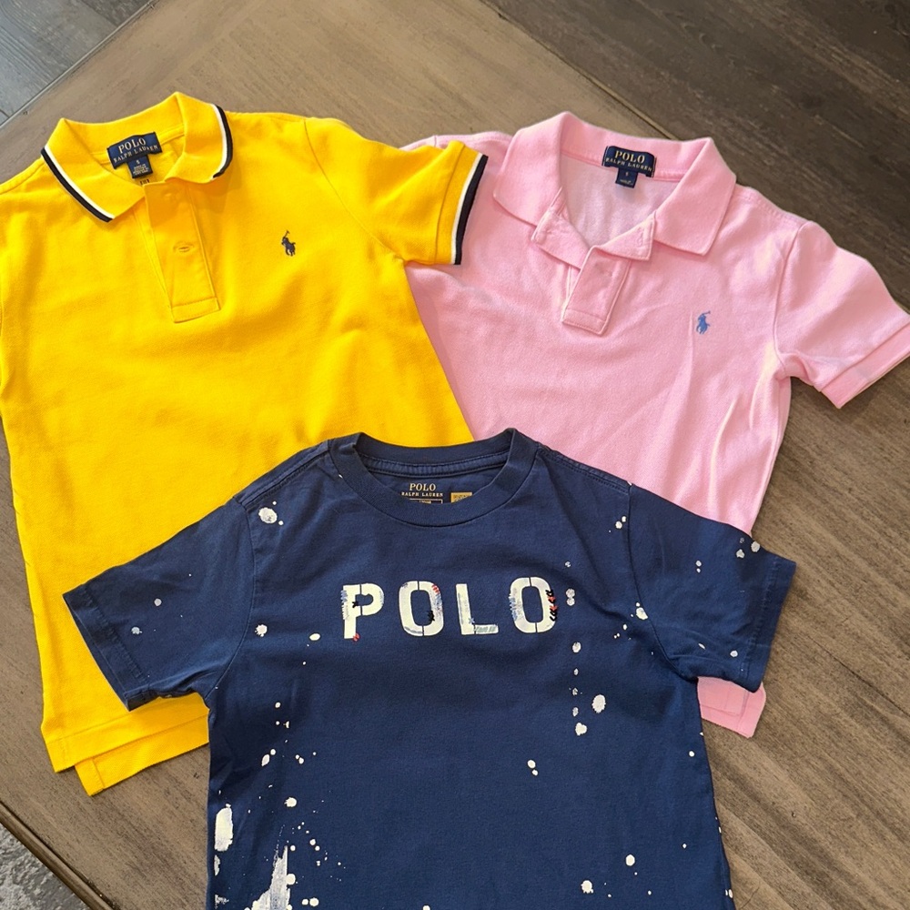 Polo by Ralph Lauren Kids' Yellow, Pink, and Navy Polos